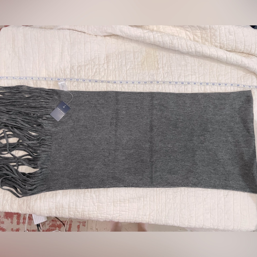 Lucky Brand Gray Scarf with Fringe. Unsized. NWT
